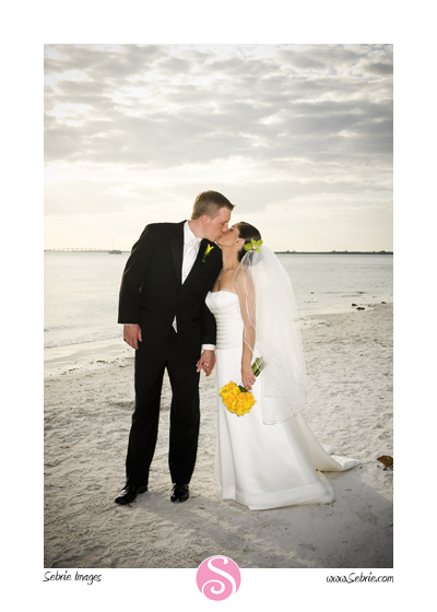 fort myers beach bride and groom